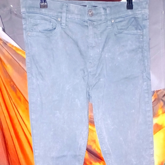 Hudson Womens Size 30 Super Skinny Stretch Lt.Teal (Marbled) - Picture 3 of 4